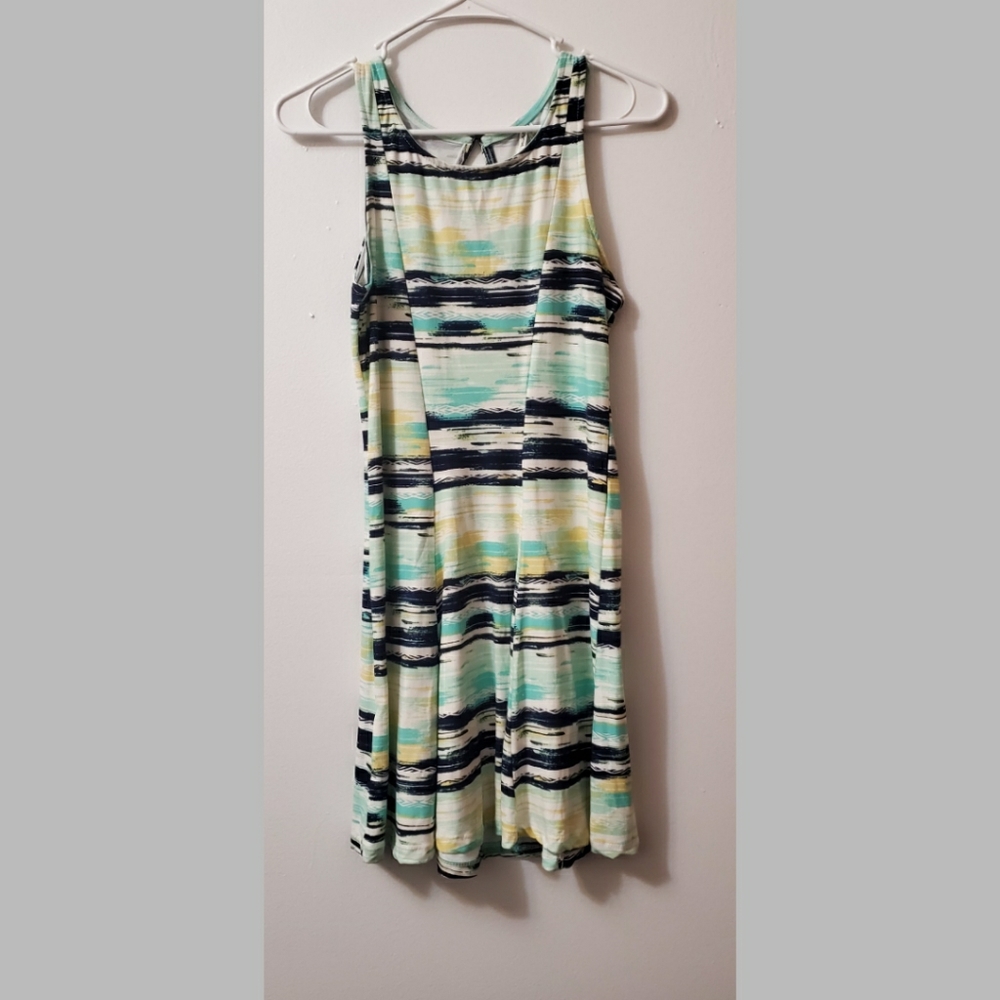 Lightweight Multicolored Midi Stretch Dress